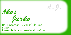 akos jurko business card